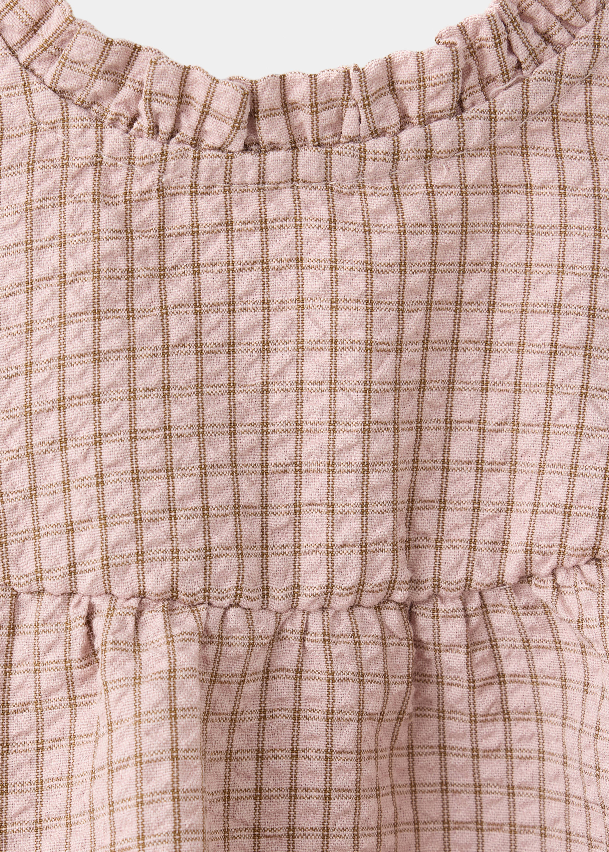 Dress and cotton check romper - Details of the article 8