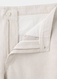 Regular-fit jeans in a cotton-linen blend — Ecru 9