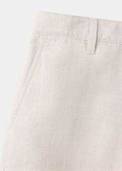 Regular-fit jeans in a cotton-linen blend — Ecru 10