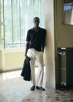 Regular-fit jeans in a cotton-linen blend — Ecru 7