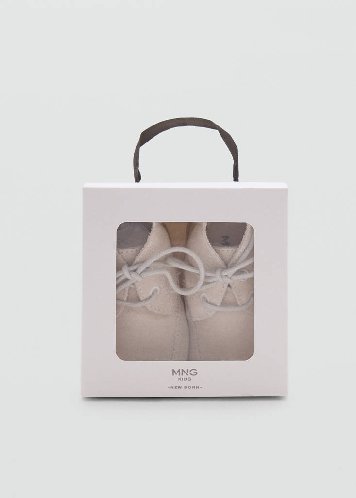 Lace-up leather ankle boots — Ice Grey