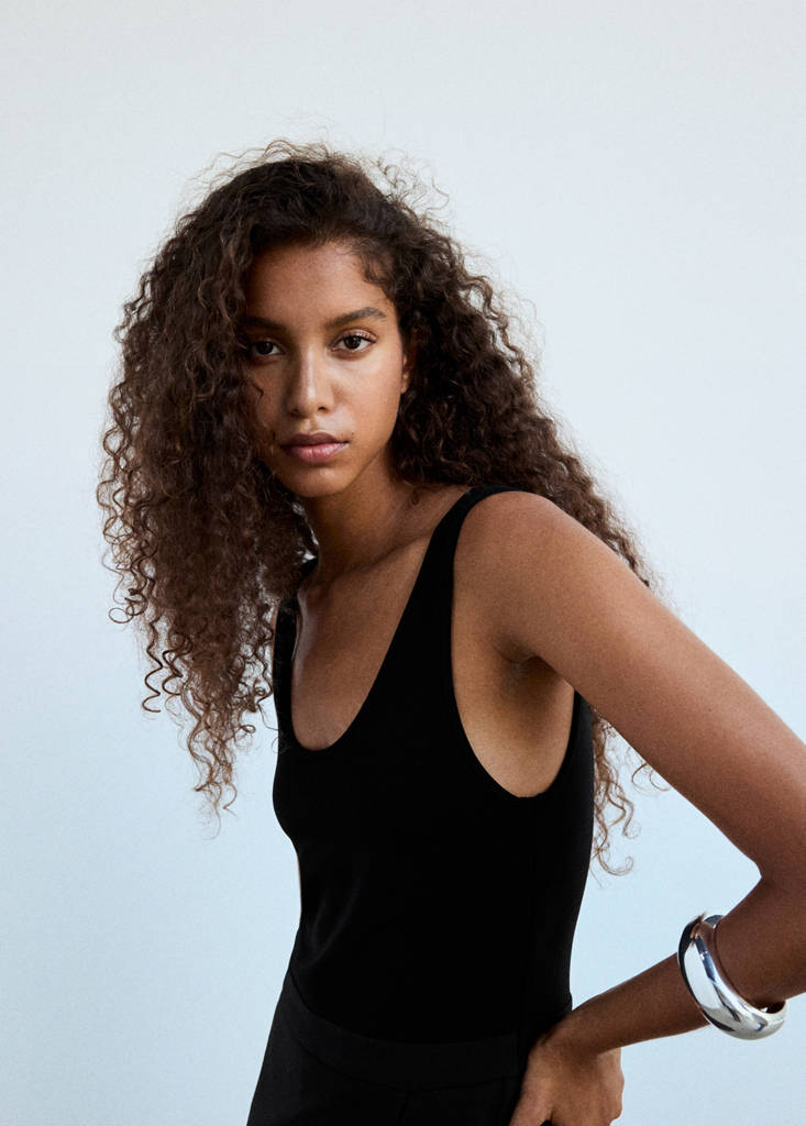 Strappy jumpsuit — Black