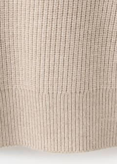 Ribbed zip-up jumper — Medium Brown 10