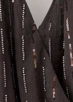 Sequined halter top — Brown 6