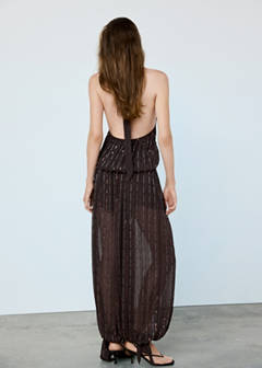 Sequined halter top — Brown 10