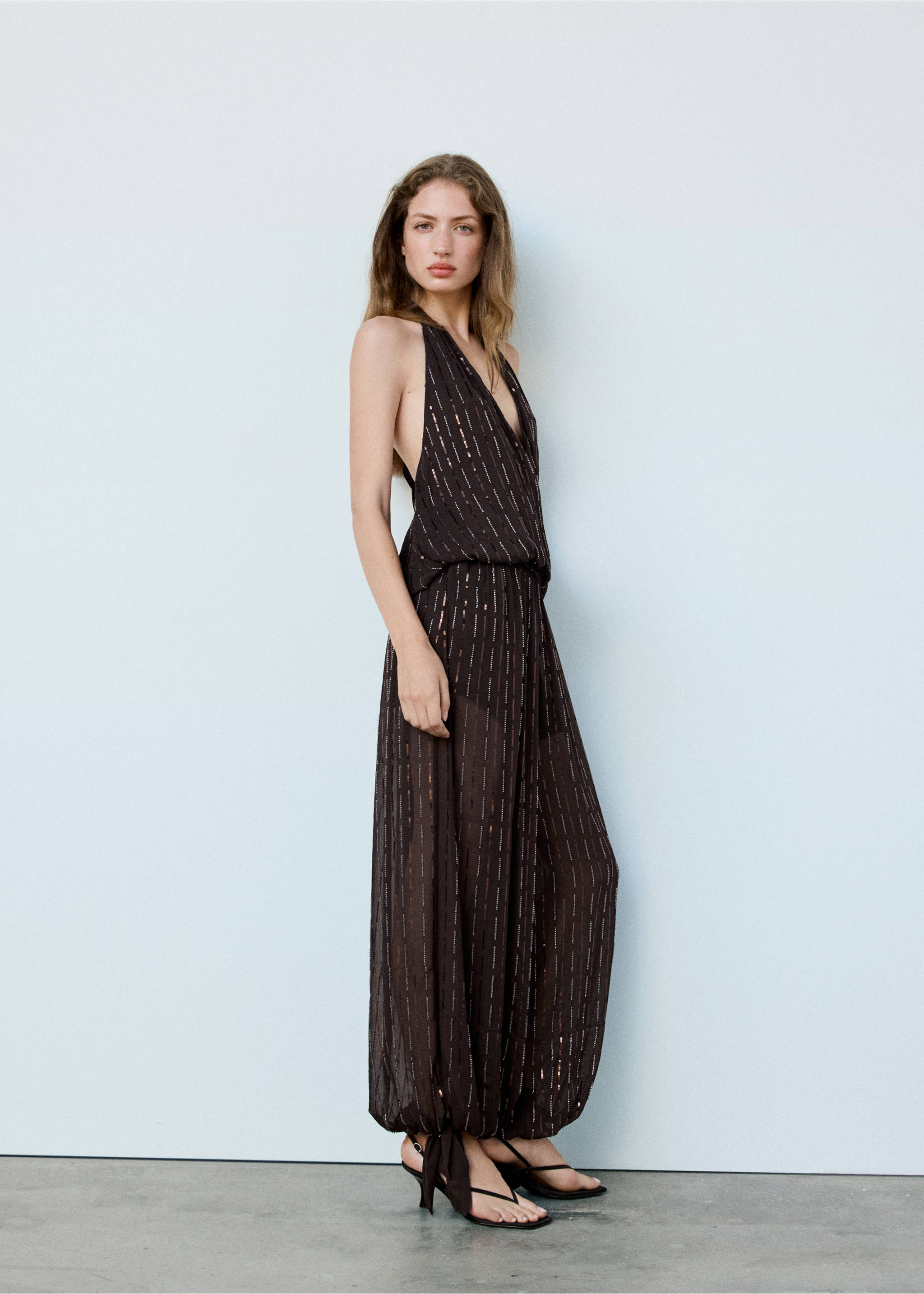 Sequinned harem pants - General plane, Brown. Ref: 37064073-01.