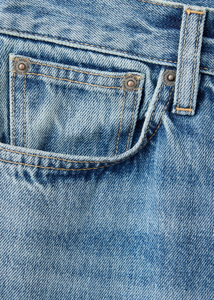 Mid-rise straight jeans — Medium Blue