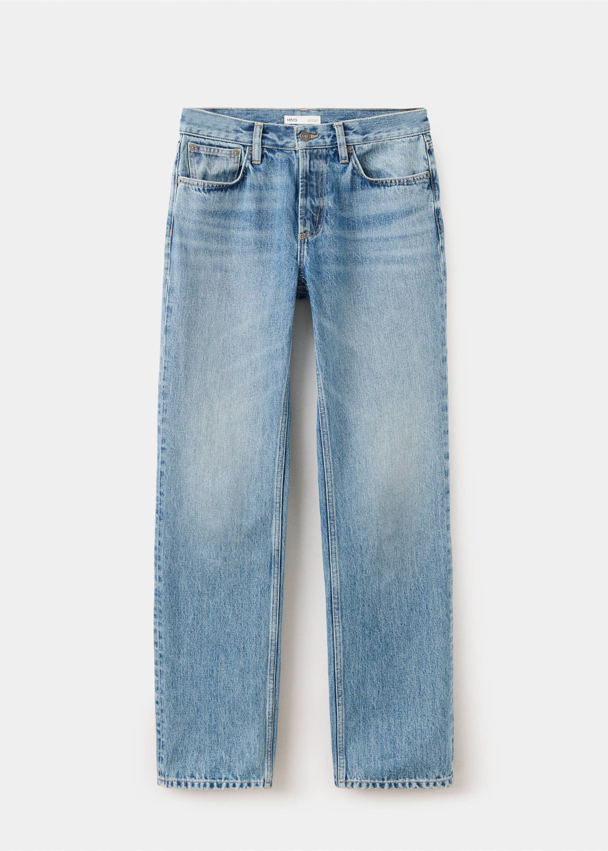 Mid-rise straight jeans - Article without model, Medium Blue. Ref: 37064074-00.