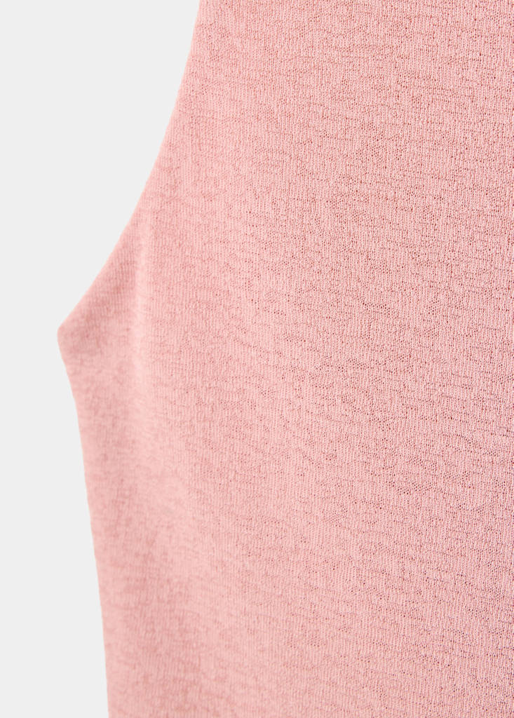 Fitted fine-knit top — Pastel Pink