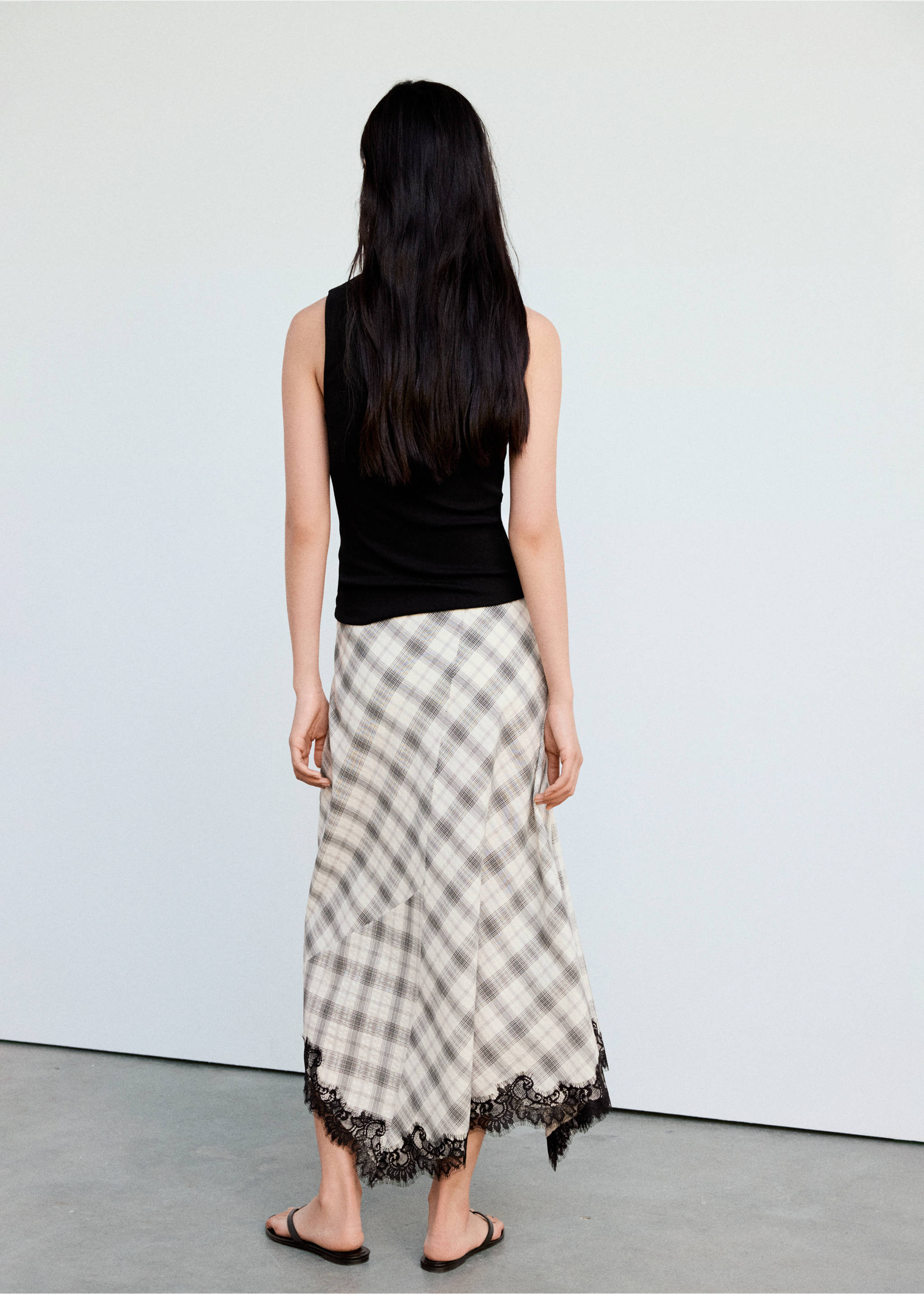 Fitted fine-knit top - Reverse of the article, Black. Ref: 37064075-00.