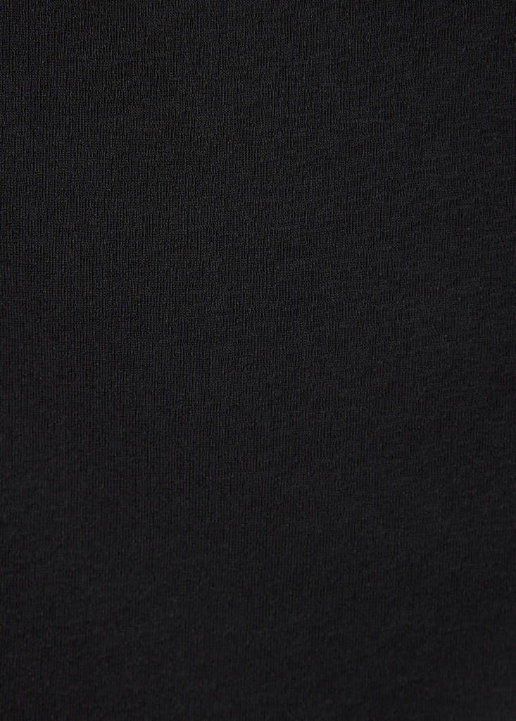 Fitted fine-knit top — Black