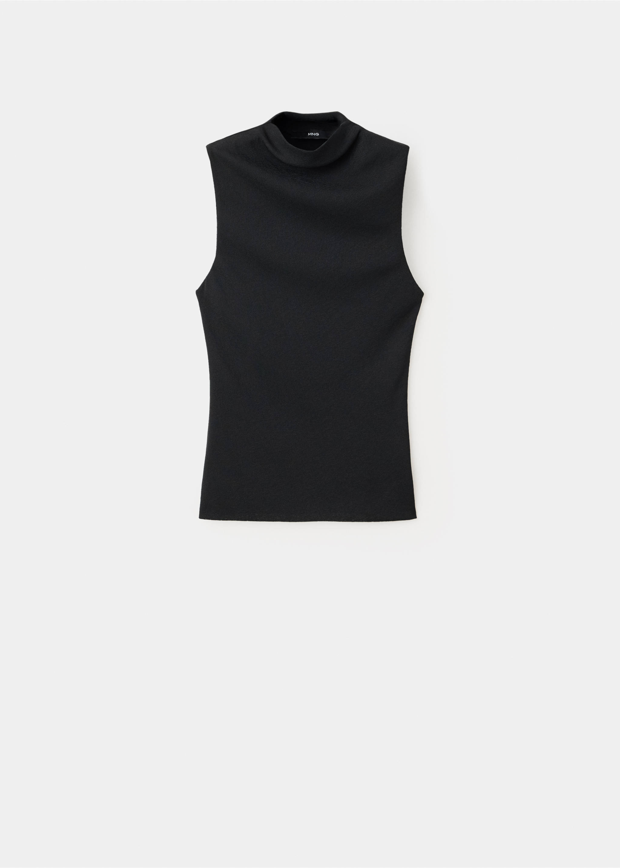 Fitted fine-knit top - Article without model, Black. Ref: 37064075-00.