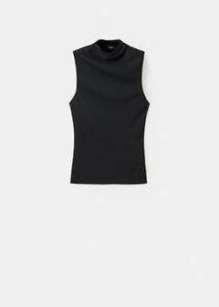 Fitted fine-knit top — Black 6