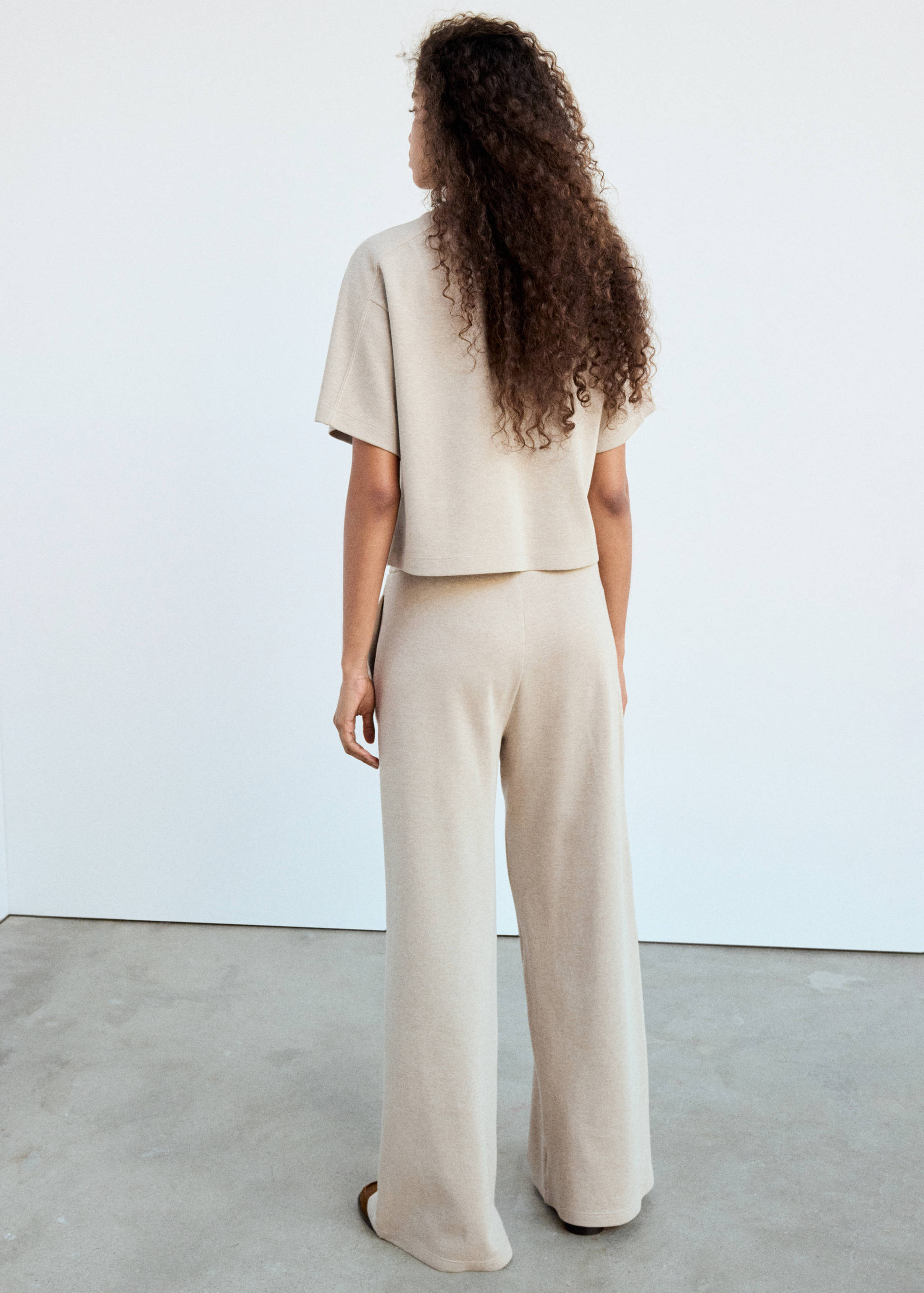 Fine-knit straight-fit trousers - Reverse of the article