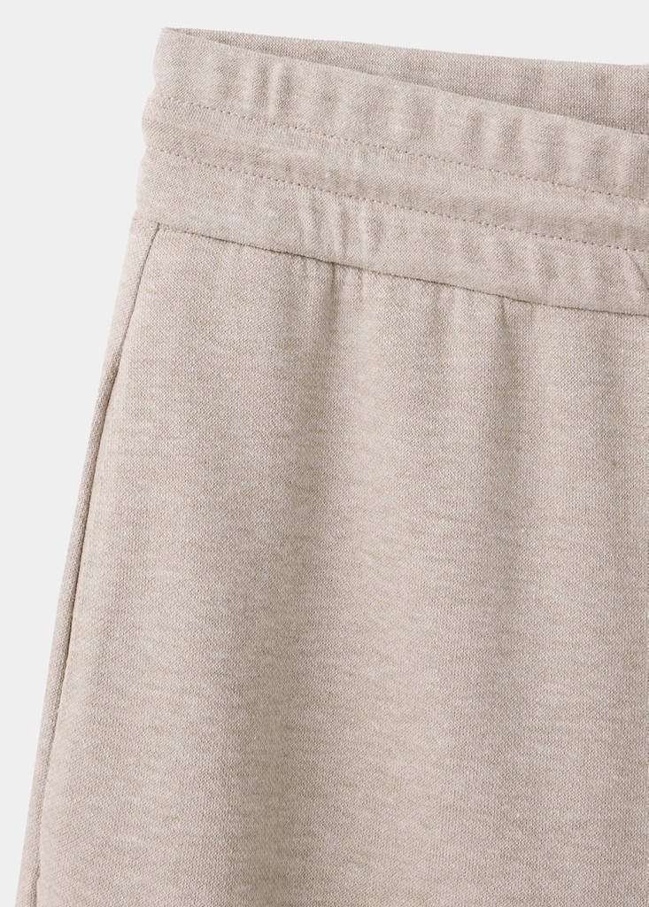 Fine-knit straight-fit trousers — Ecru