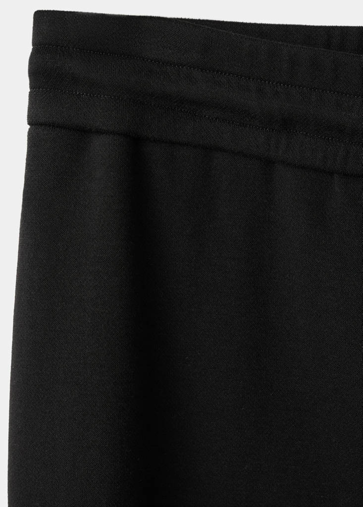 Fine-knit straight-fit trousers — Black