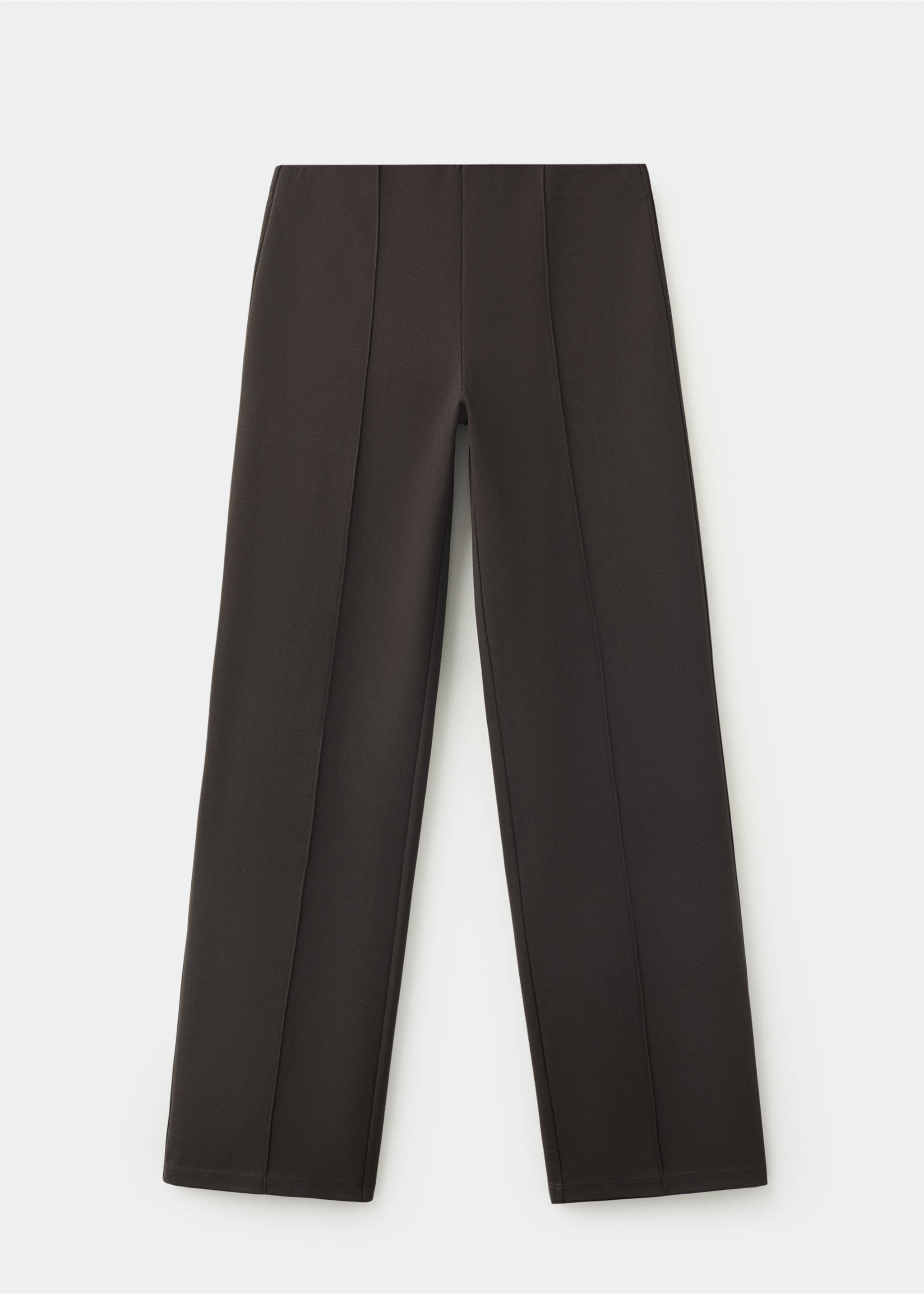 Chalk-stripe straight trousers - Article without model, Brown. Ref: 37064078-00.