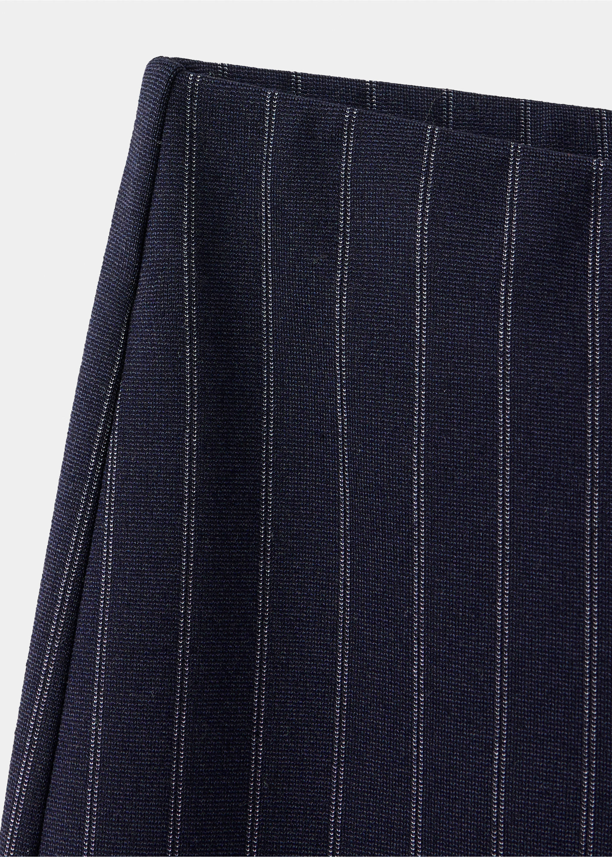 Chalk-stripe straight trousers - Details of the article 8, Navy. Ref: 37064078-00.