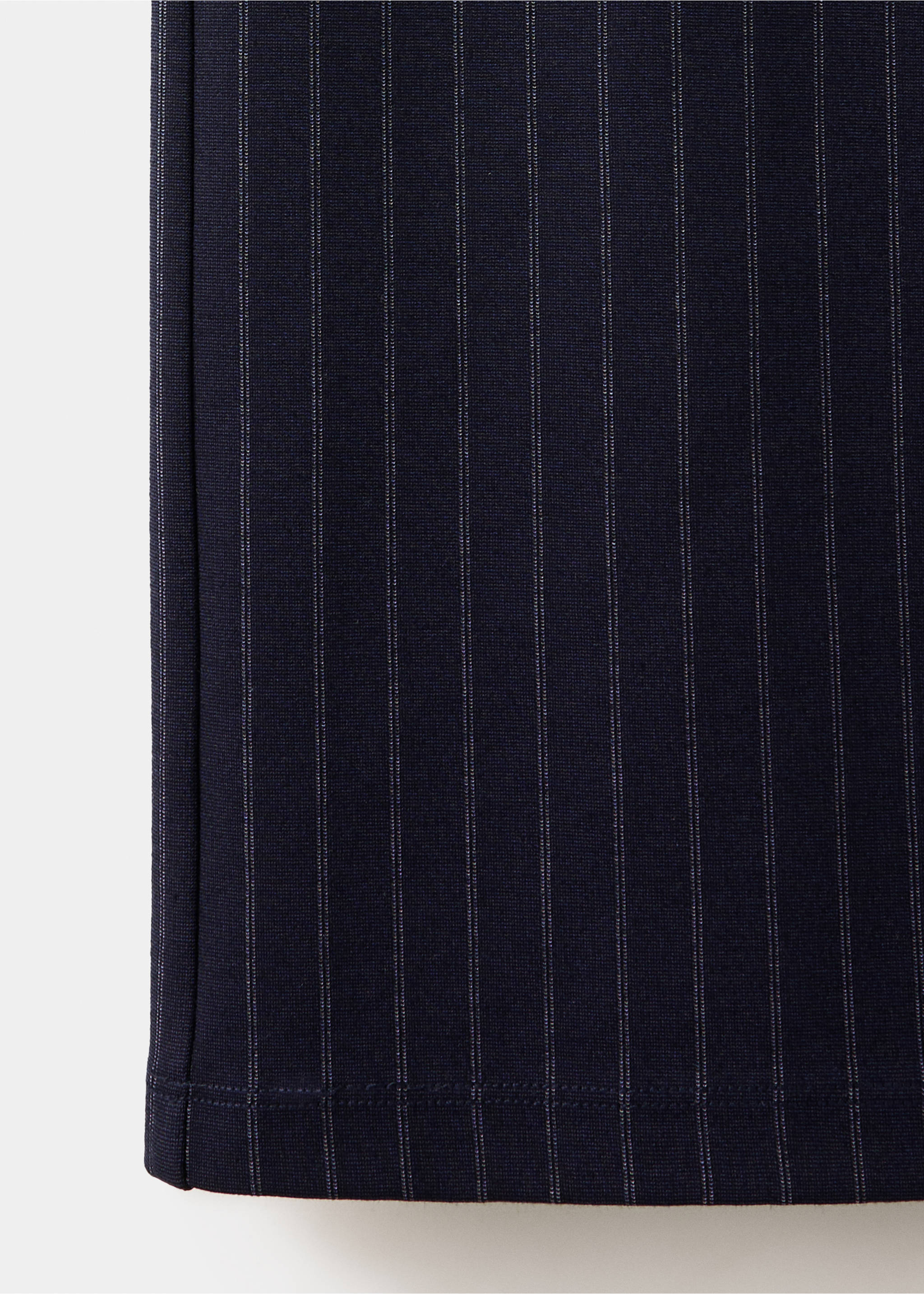 Chalk-stripe straight trousers - Details of the article 0, Navy. Ref: 37064078-00.