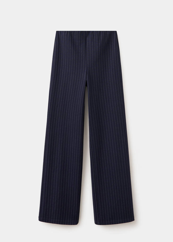 Elastic straight-leg trousers - thumbnail 4