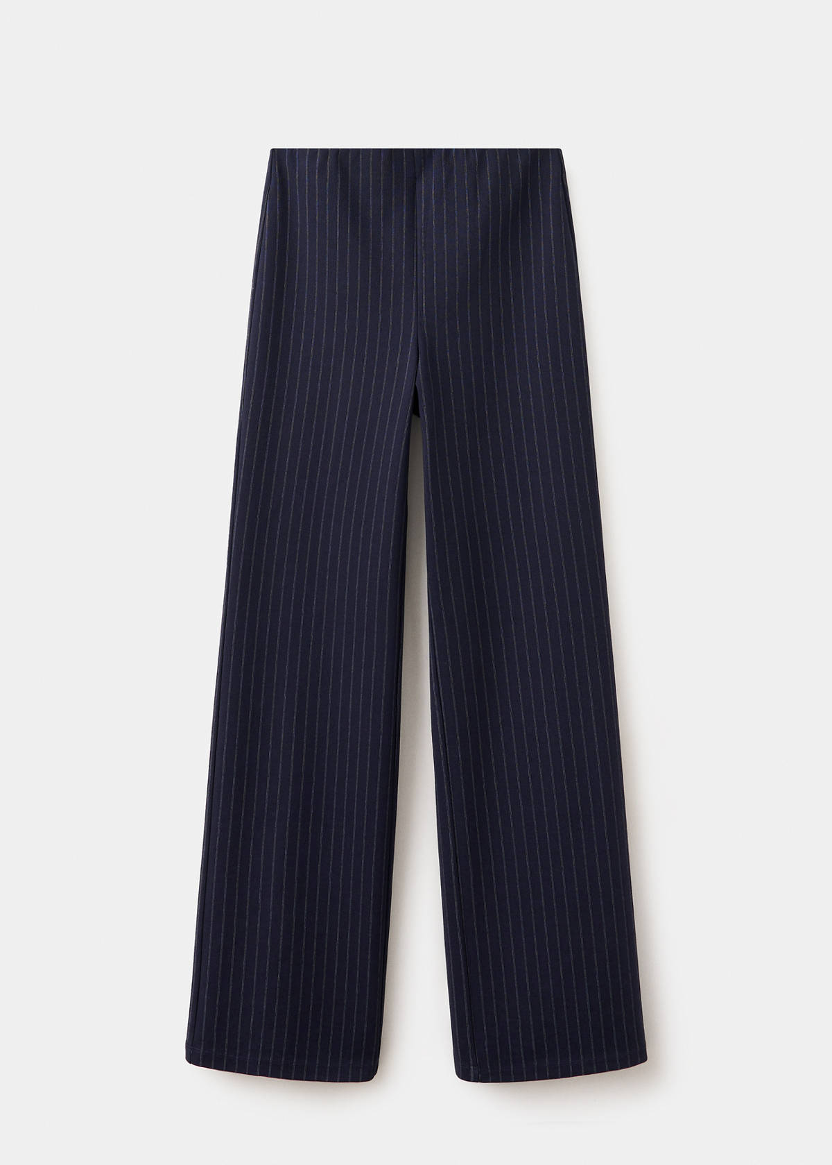 Elastic straight-leg trousers — Navy