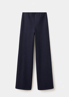 Elastic straight-leg trousers — Navy 5
