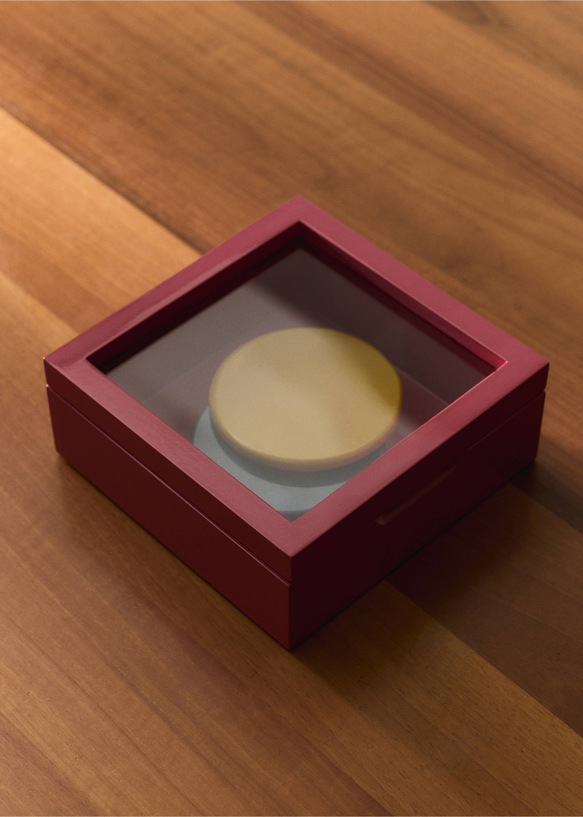 Clear lid wooden box - General plane, Pink. Ref: 37064080-00.