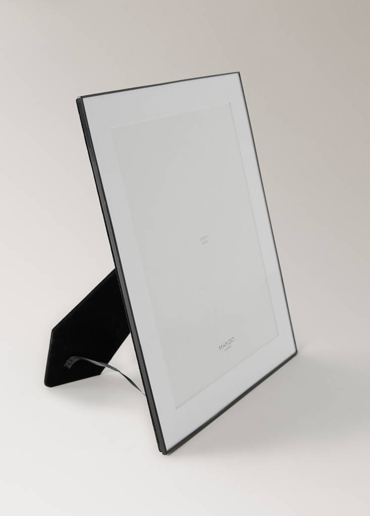 Large metallic profile photo frame — Black