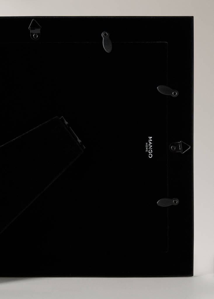 Large metallic profile photo frame — Black