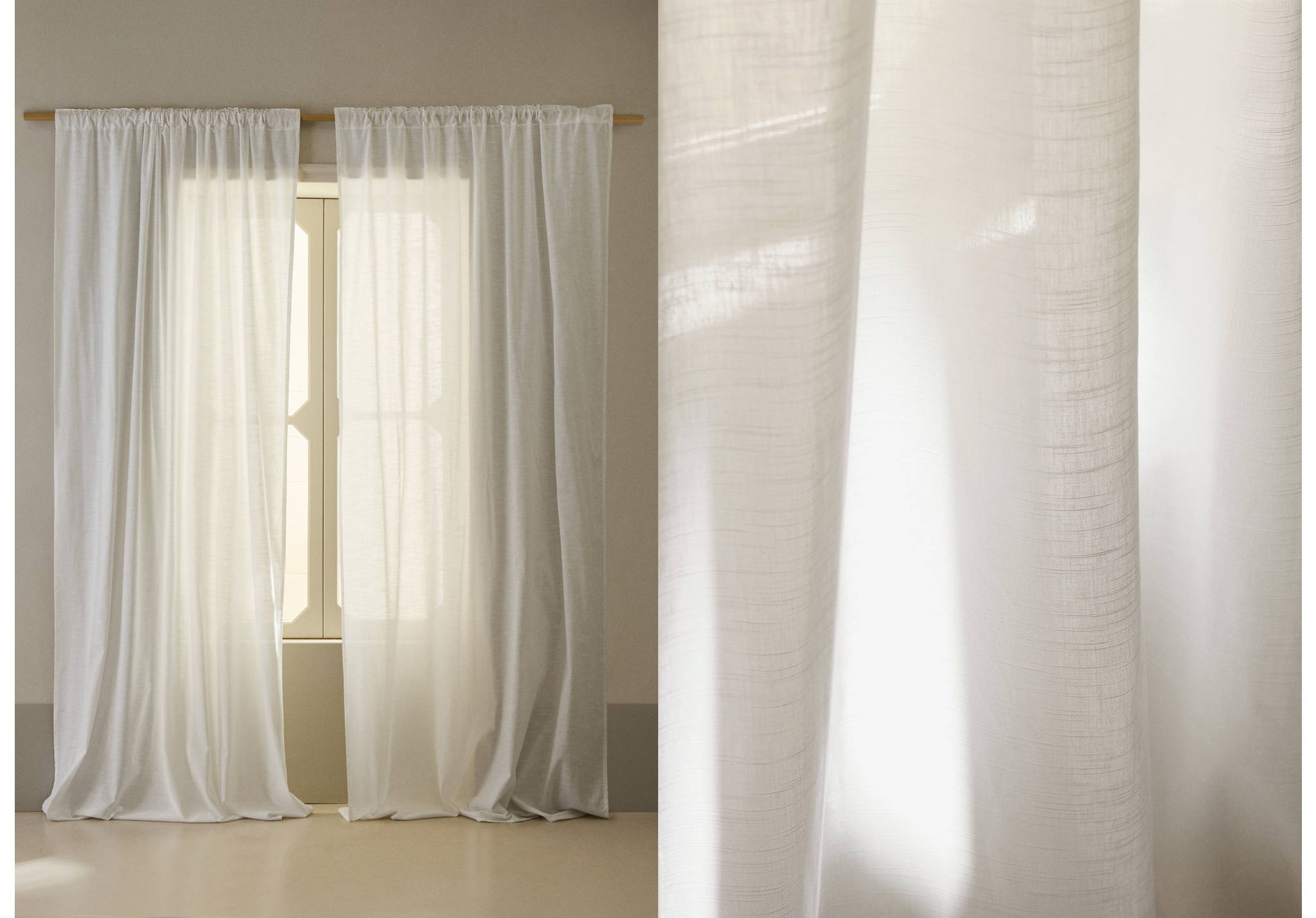 100% cotton medium-opacity curtain - Panoramic plane