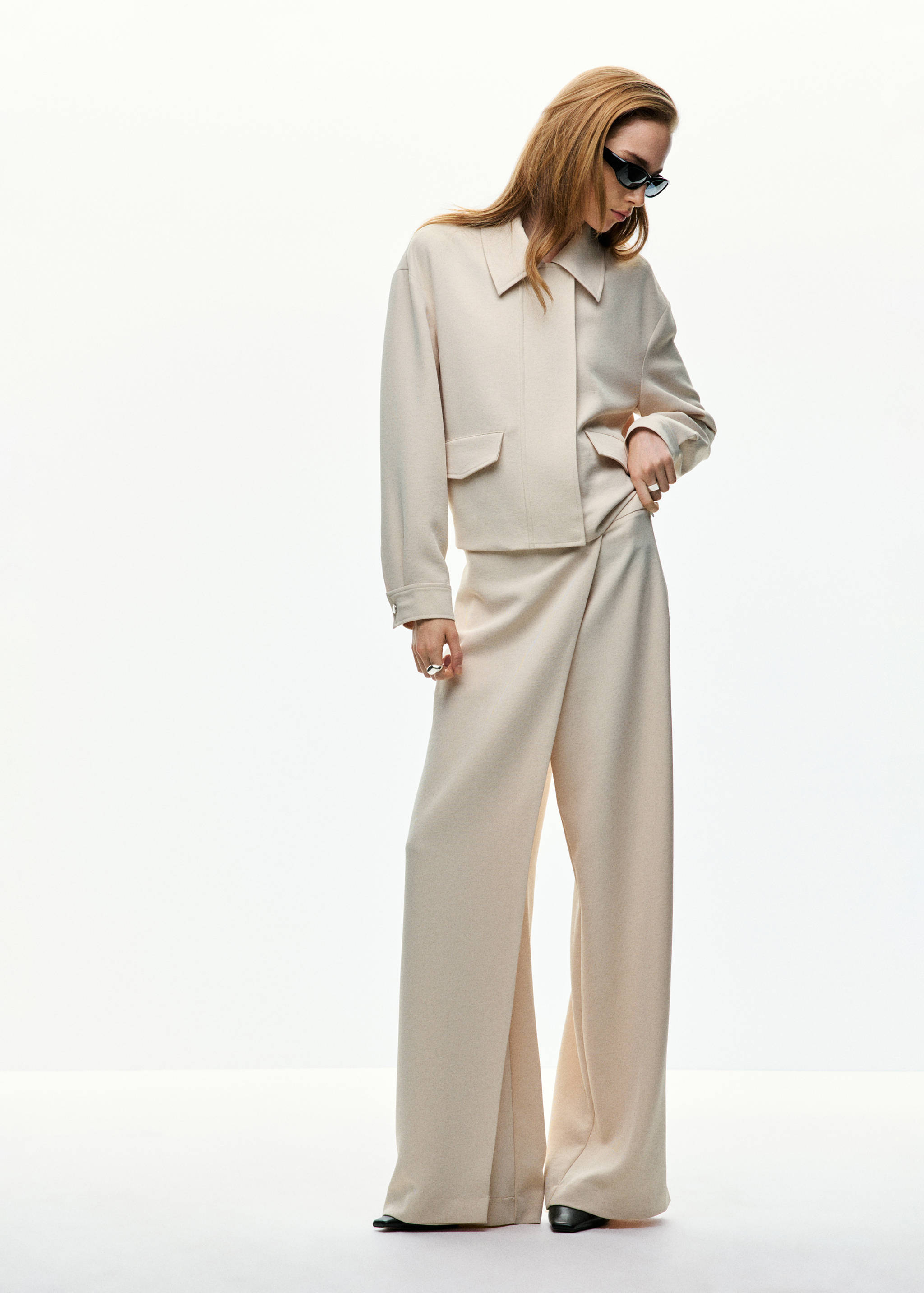 Straight-fit wrap trousers - General plane