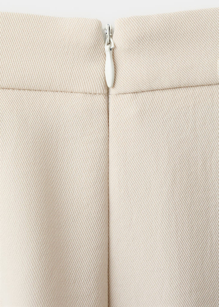 Straight-leg crossover trousers — Ecru