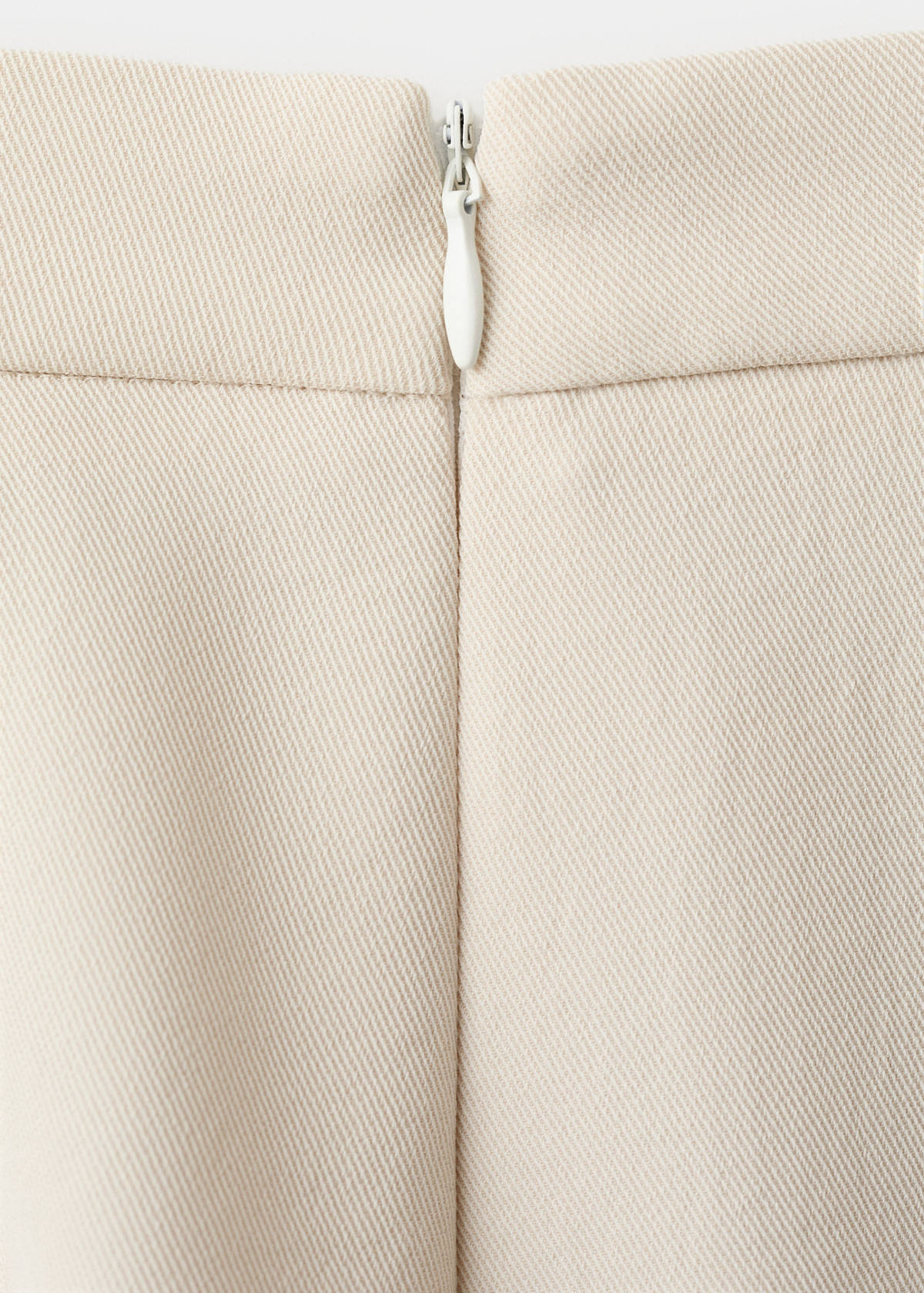 Straight-leg crossover trousers — Ecru