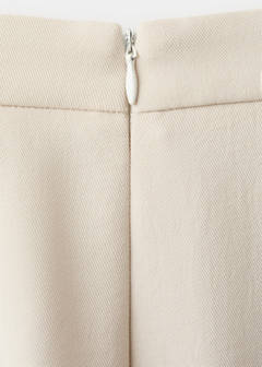 Straight-leg crossover trousers — Ecru 6