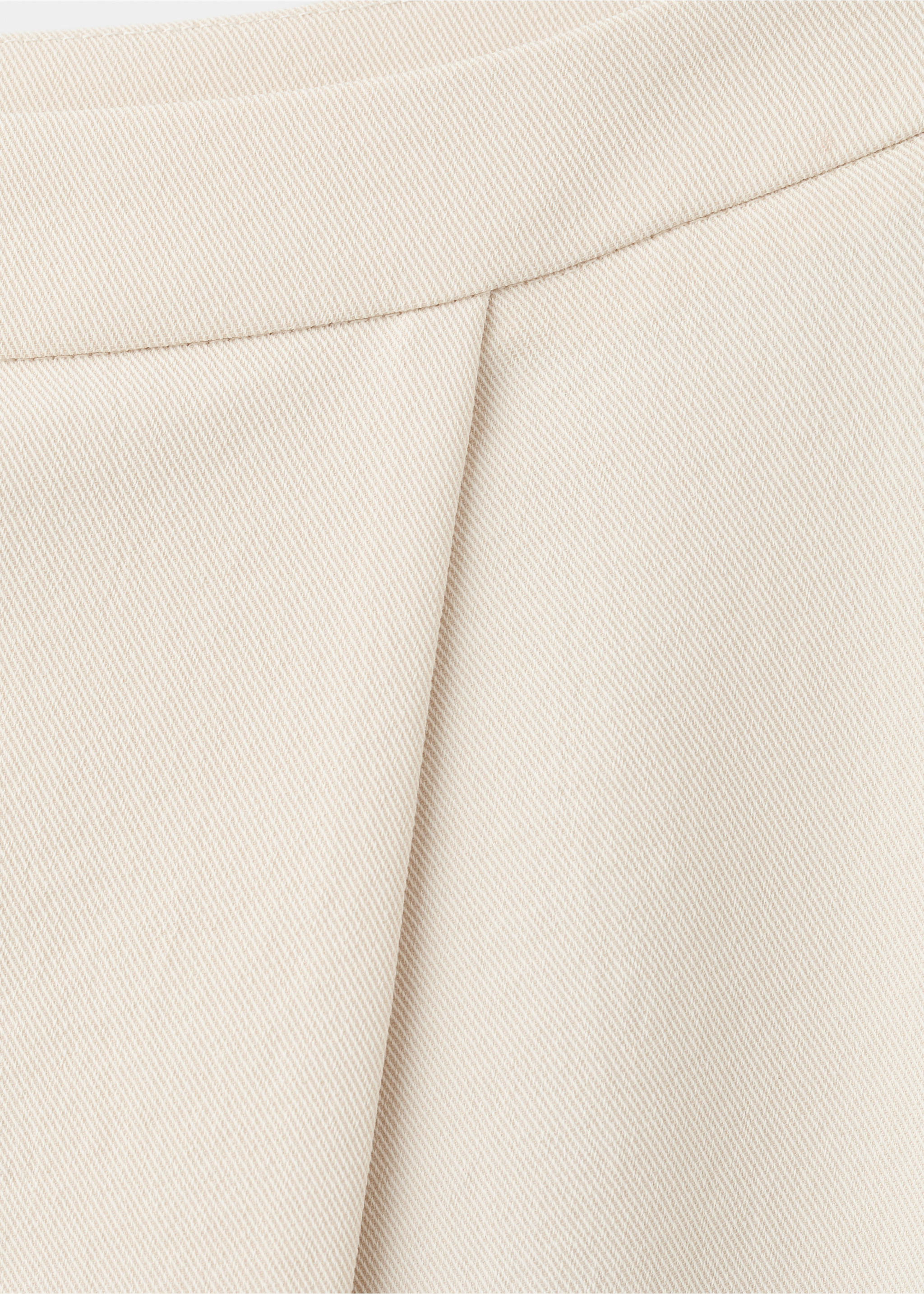 Straight-fit wrap trousers - Details of the article 0, Ecru. Ref: 37064084-00.