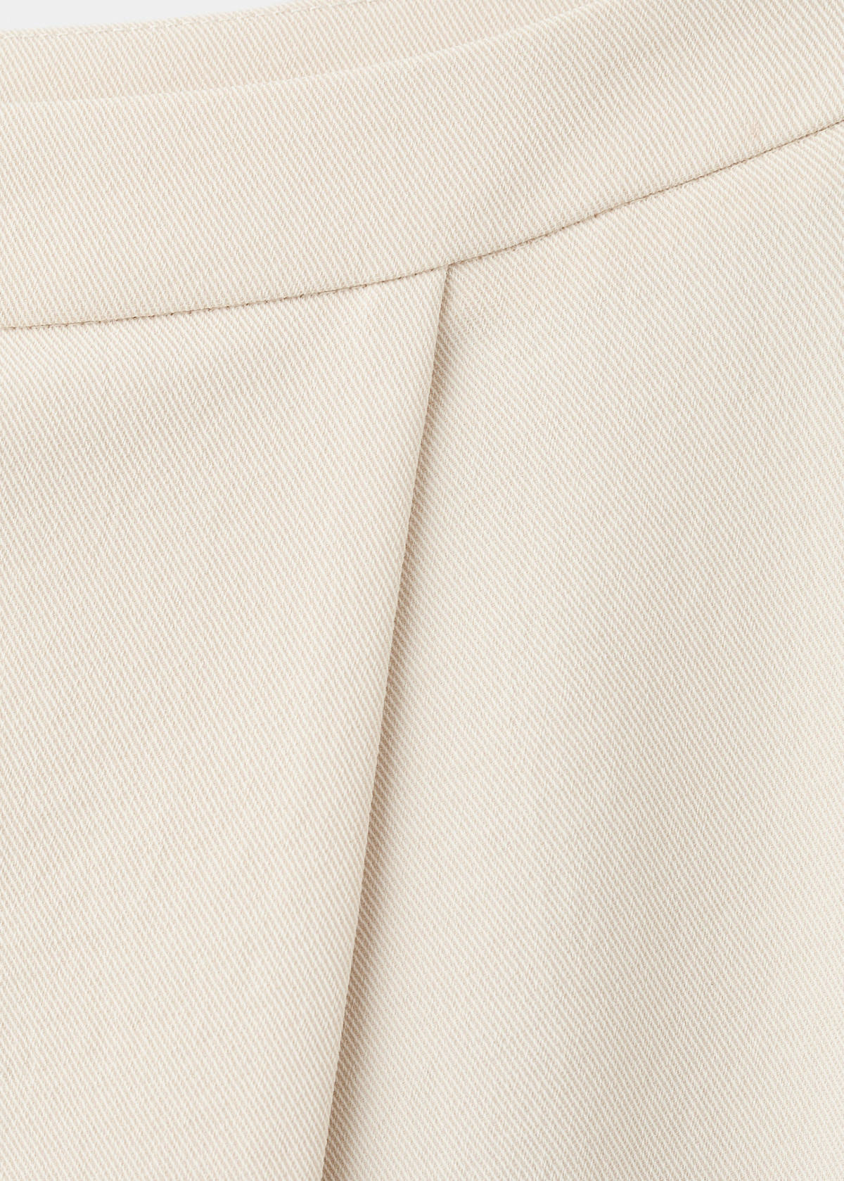 Straight-leg crossover trousers — Ecru