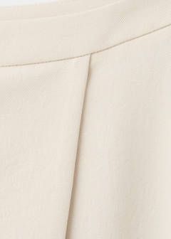 Straight-leg crossover trousers — Ecru 7