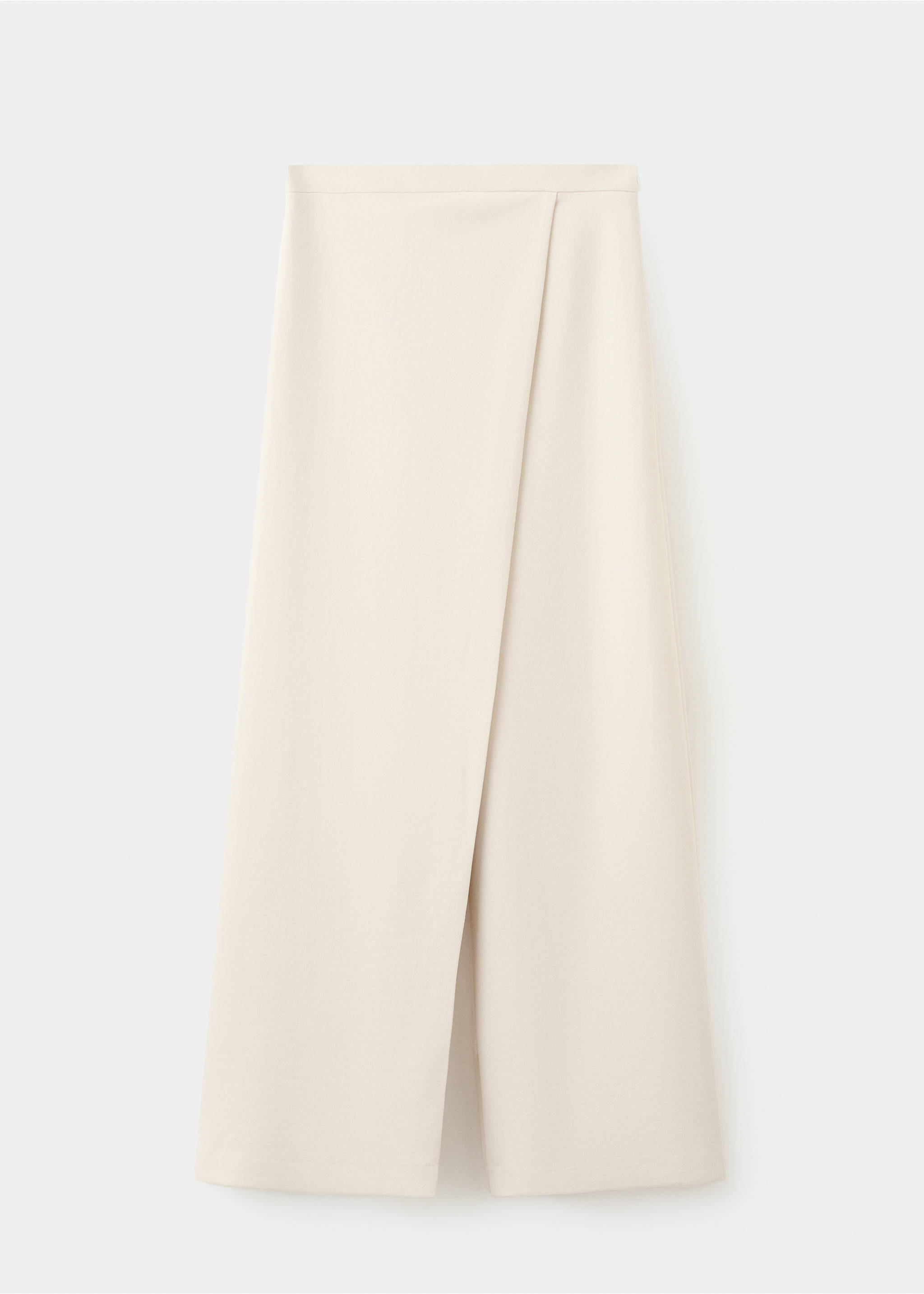 Straight-fit wrap trousers - Article without model, Ecru. Ref: 37064084-00.