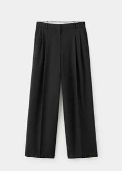 Straight-fit pleated trousers — Black 5