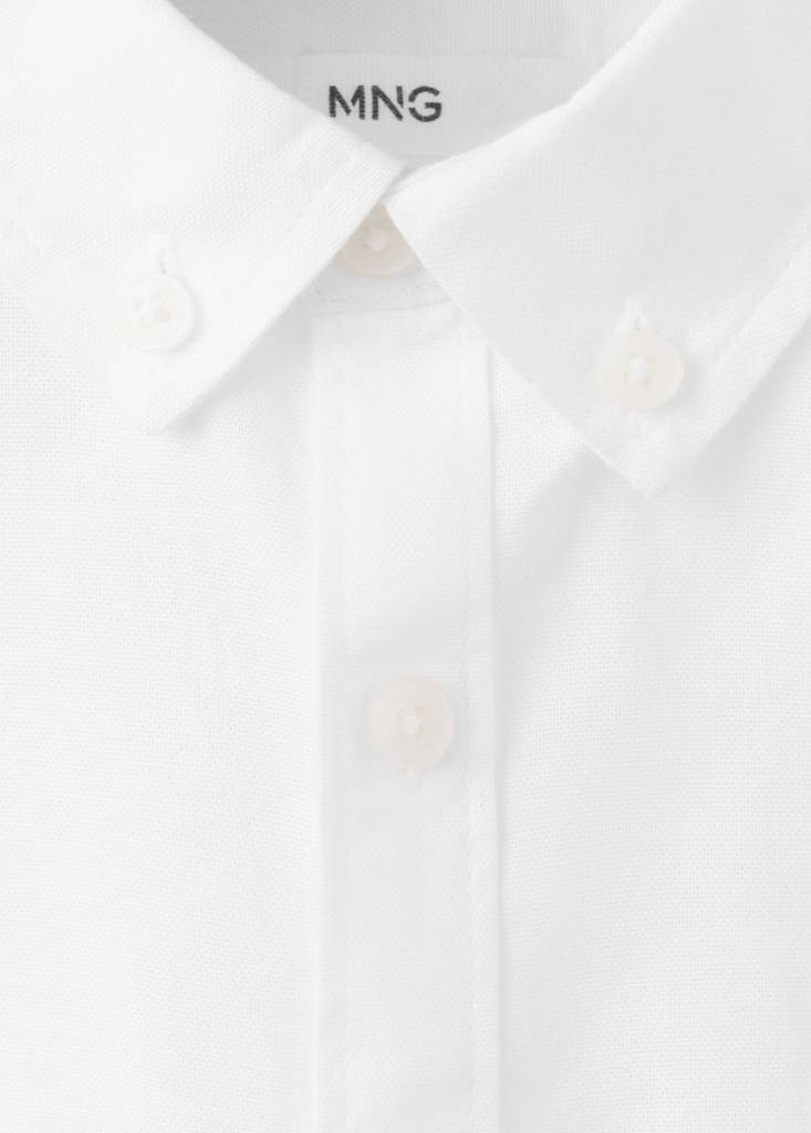Oxford cotton shirt — White