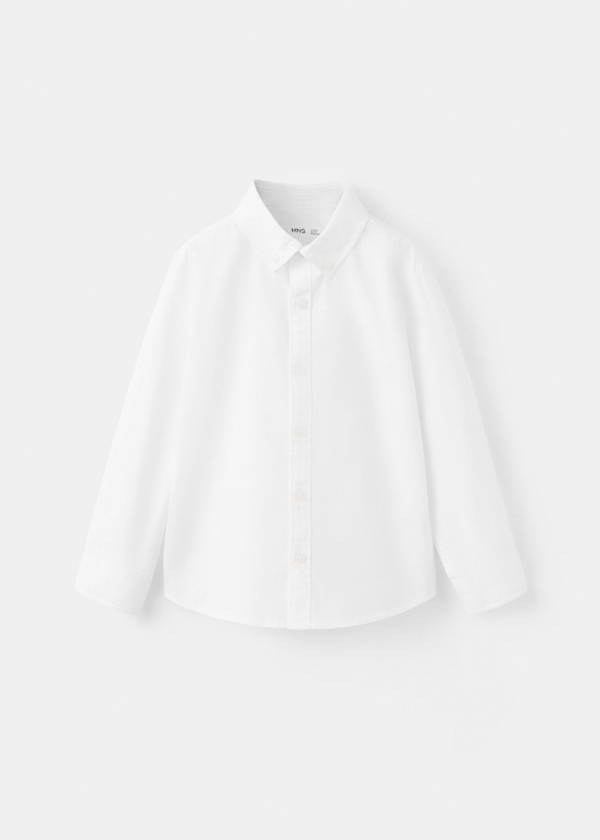 Oxford cotton shirt — White