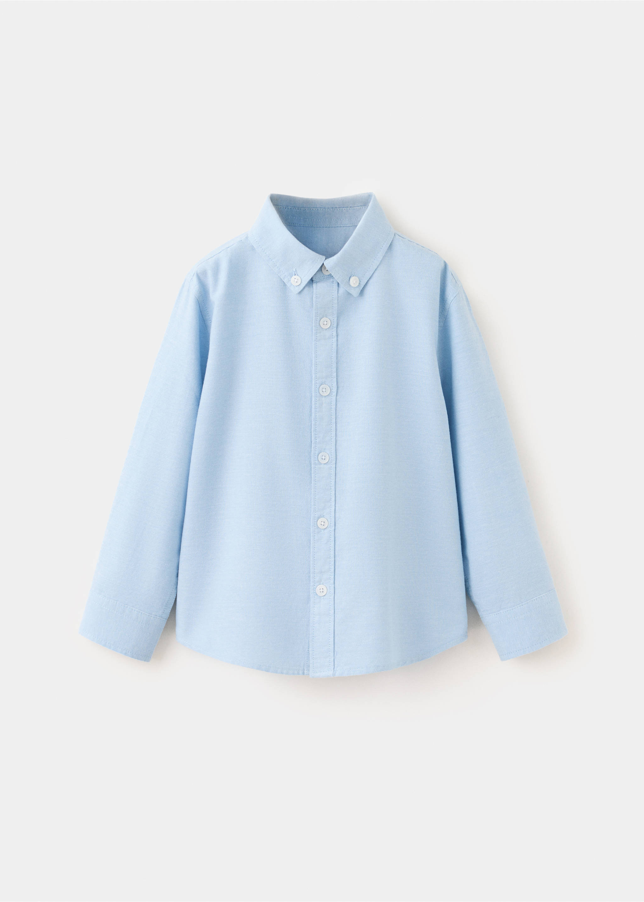 Oxford cotton shirt - Article without model, Sky Blue. Ref: 37064089-00.