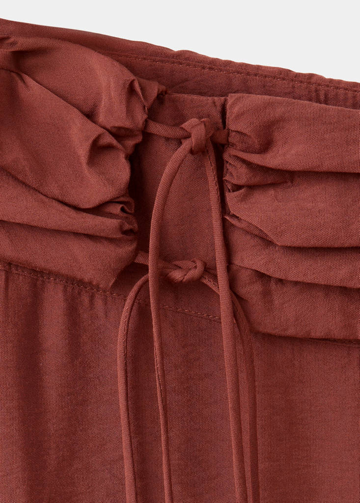 Straight trousers with tie details — Burnt Orange