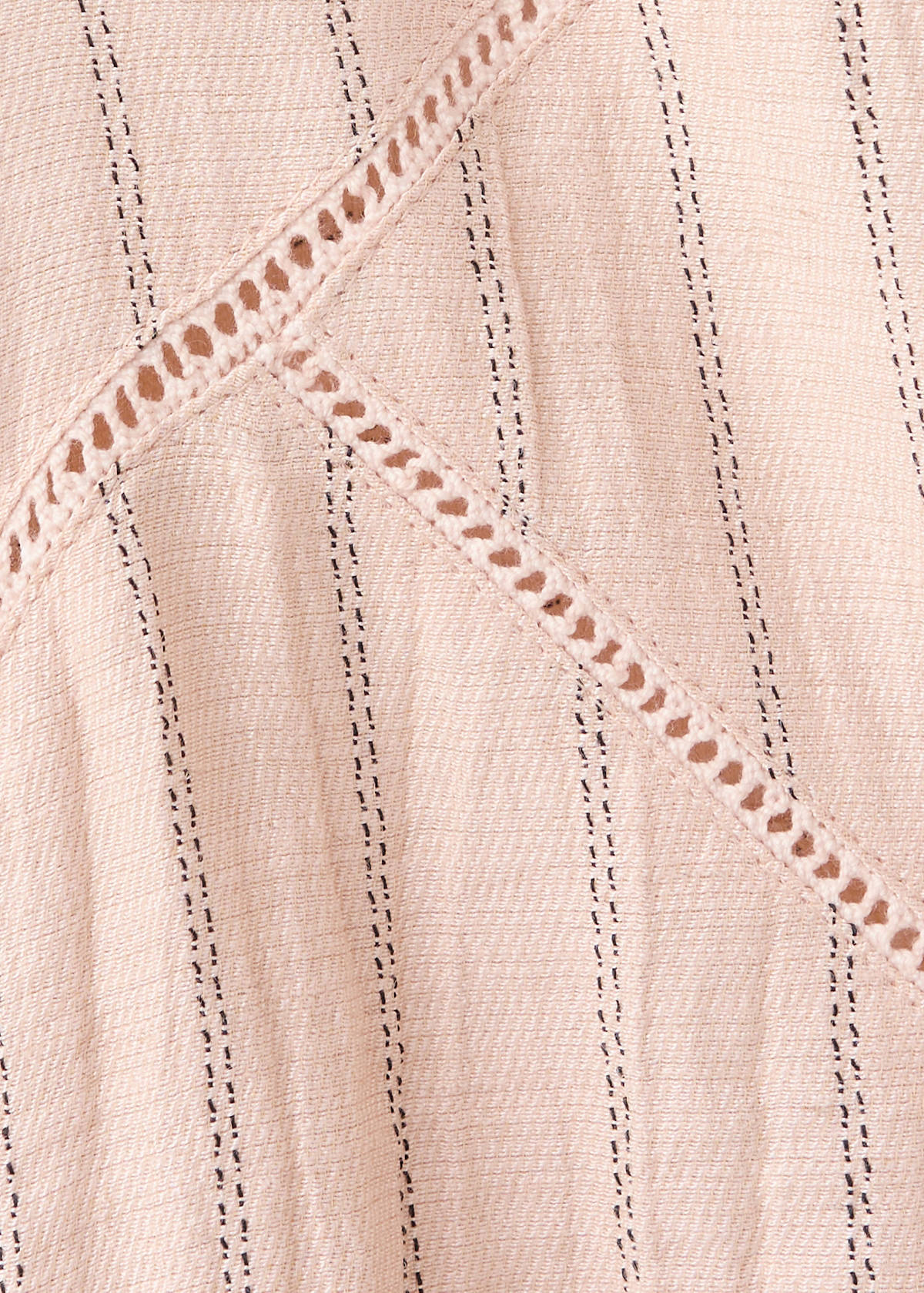 Striped blouse with cut-out details — Pastel Pink