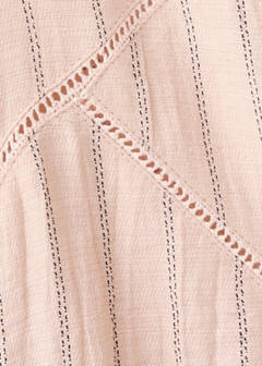 Striped blouse with cut-out details — Pastel Pink 7