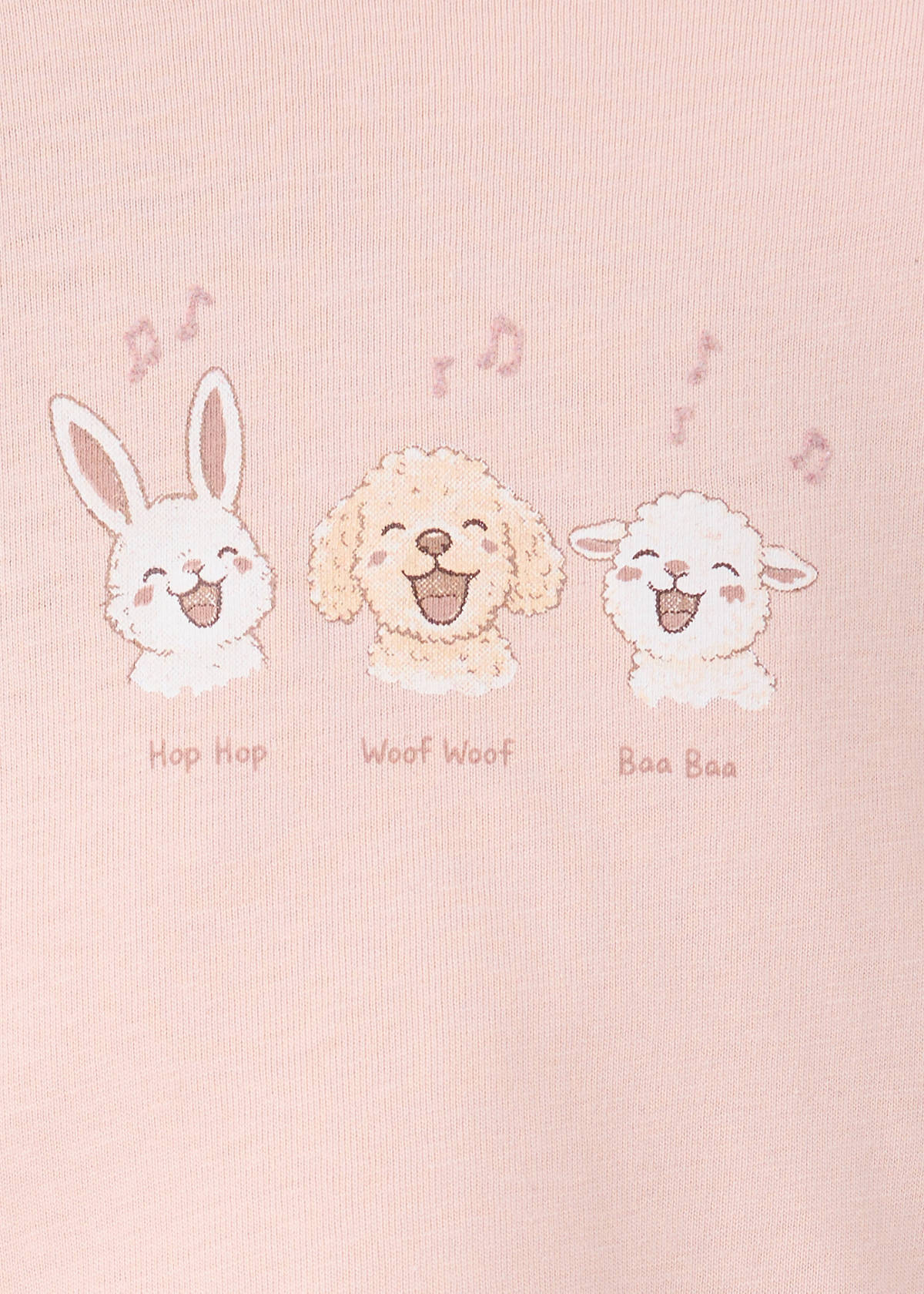 Cotton T-shirt with print detail — Pink
