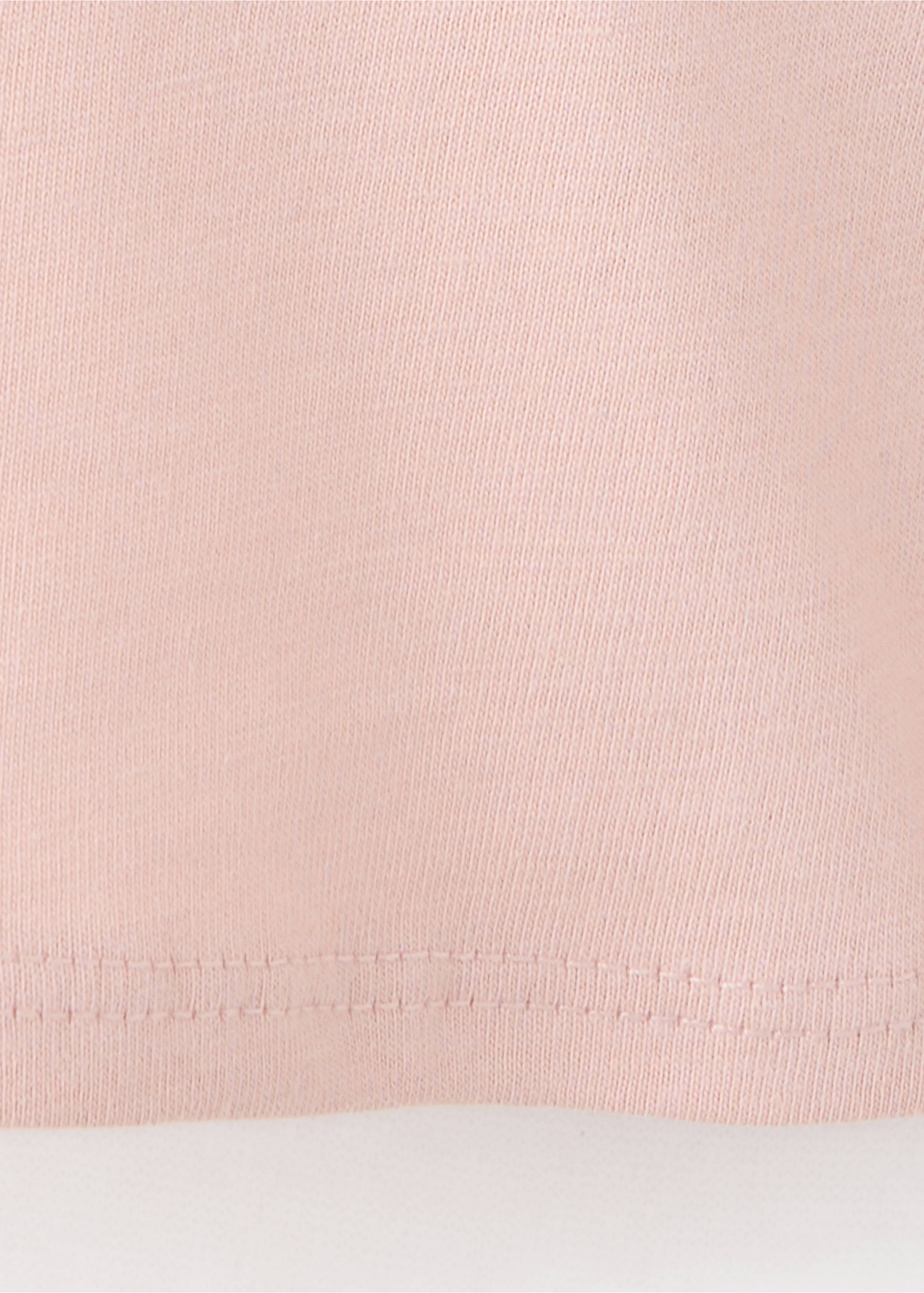 Cotton T-shirt with print detail - Details of the article 0, Pink. Ref: 37064094-00.