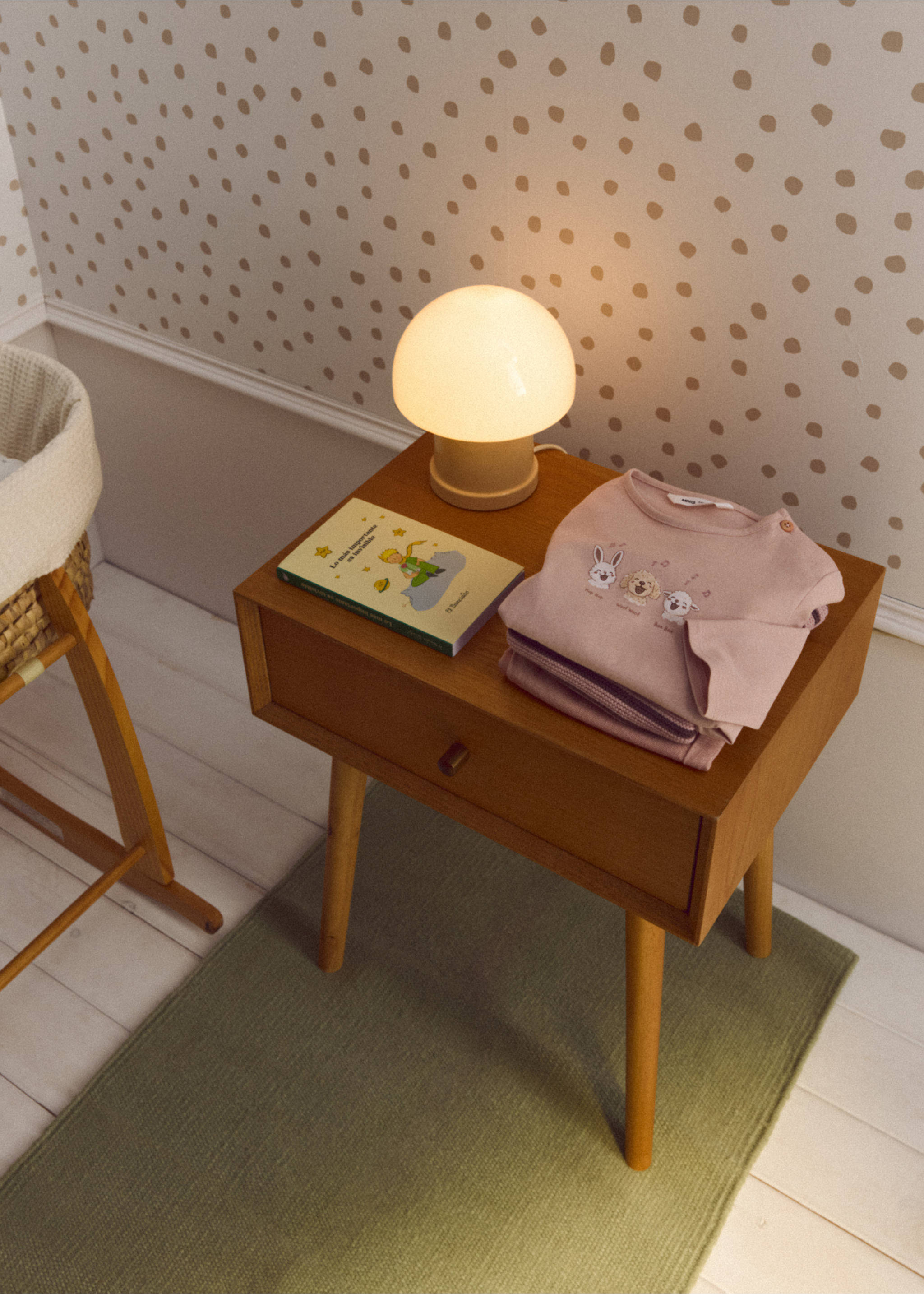 Cotton T-shirt with print detail - Details of the article 5, Pink. Ref: 37064094-00.