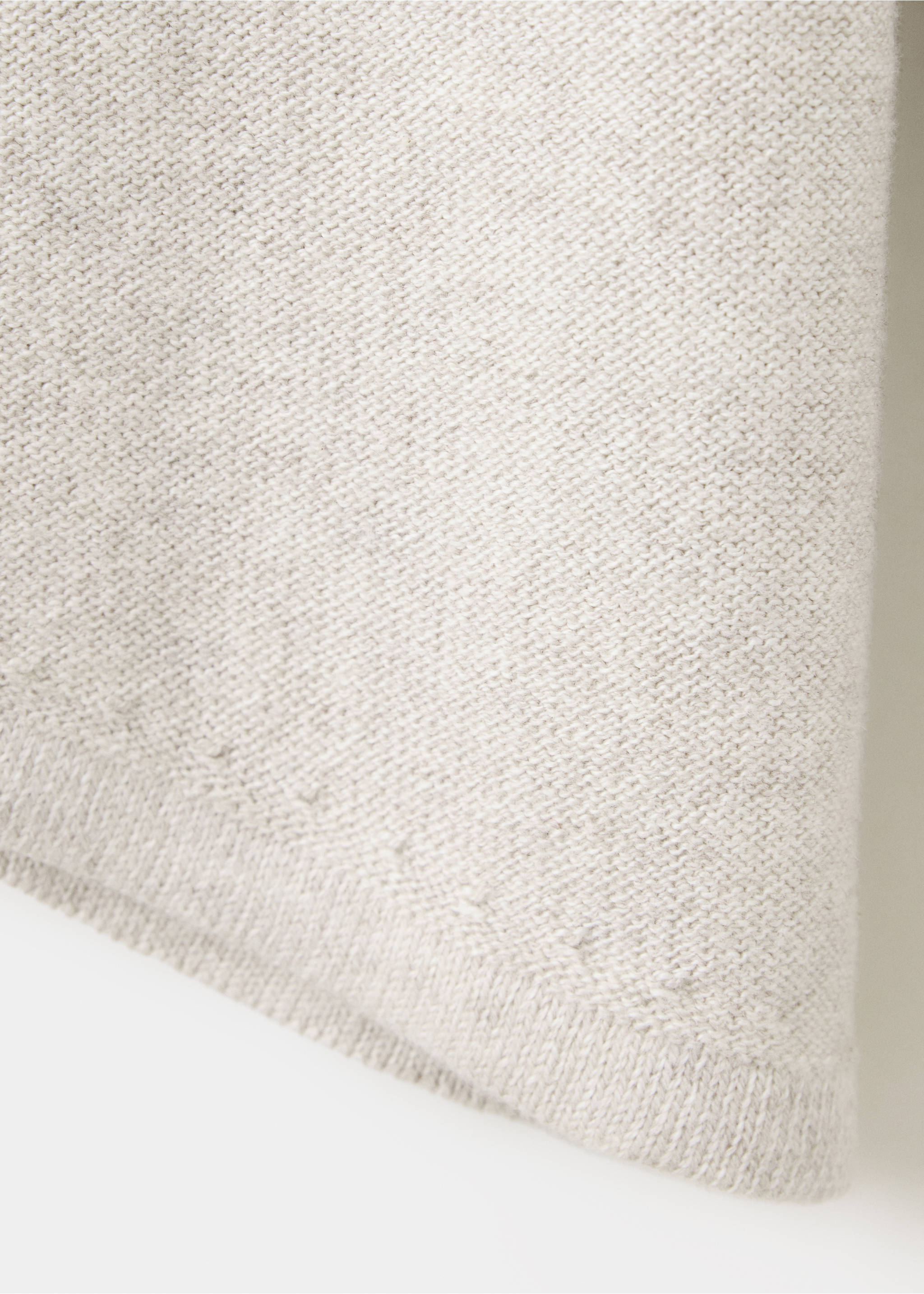 Asymmetric cotton sweater - Details of the article 0, Beige. Ref: 37064095-00.