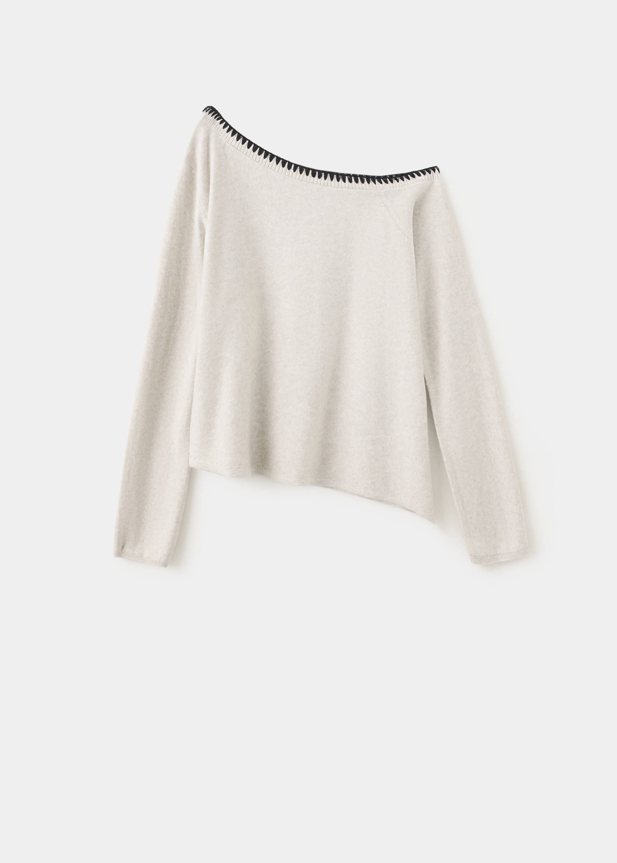 Asymmetric cotton sweater - Article without model
